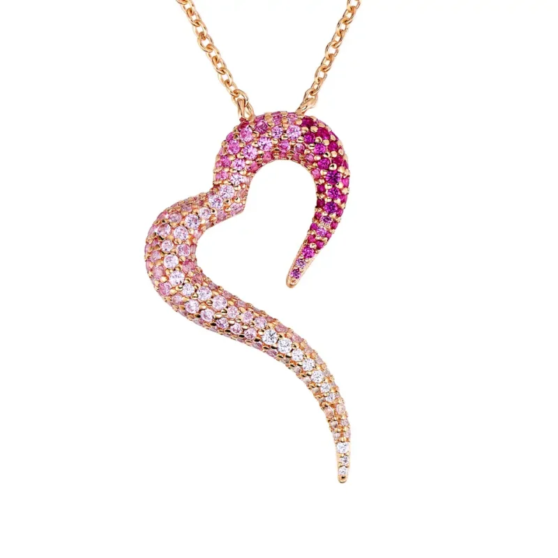 MILNER open heart pave necklace